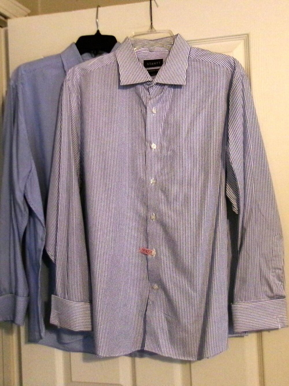 Bundle of 2 STANTT "BOND" Dress Shirts With French Cuffs Size 17 1/2  X  34/35